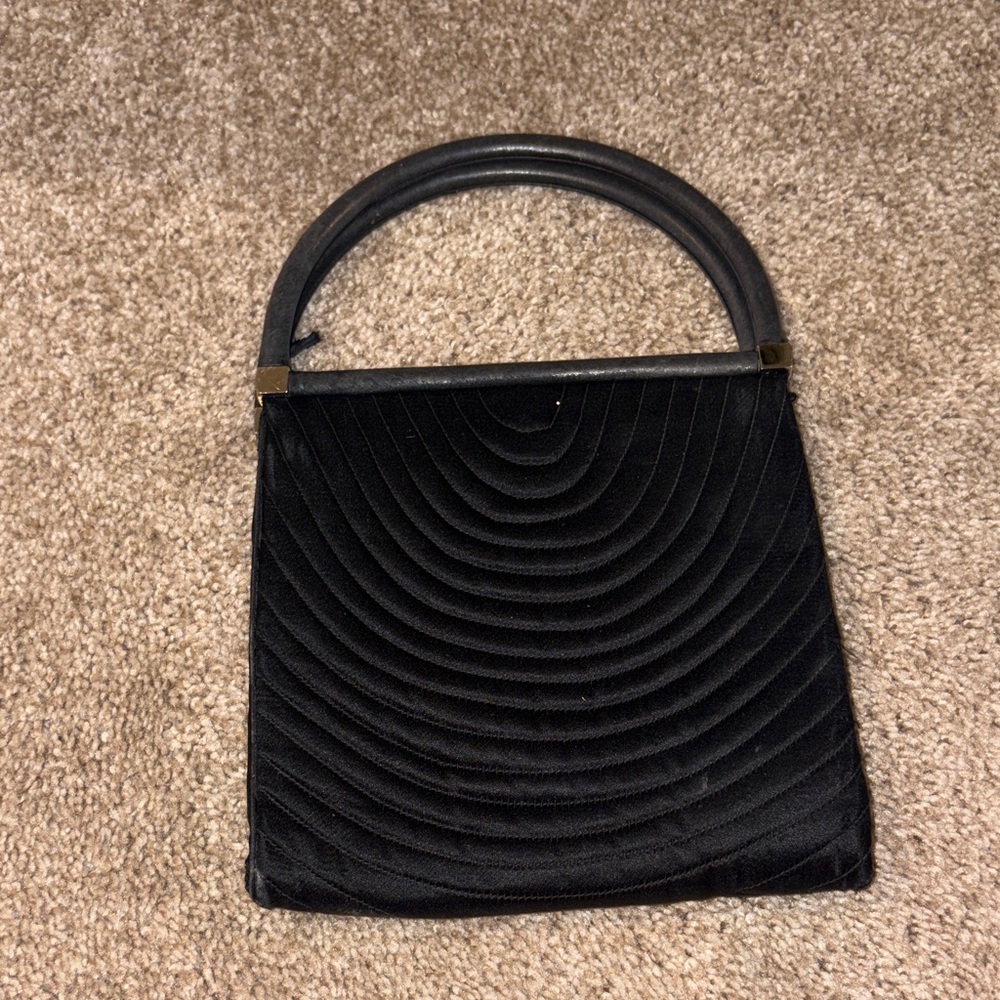 Judith Leiber Black Quilted Clutch